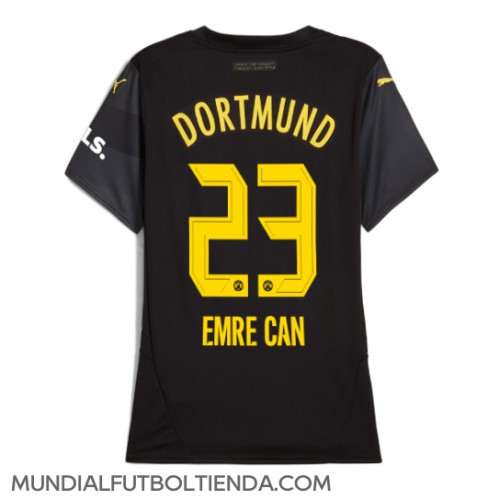 Camiseta Borussia Dortmund Emre Can #23 Segunda Equipación Replica 2024-25 para mujer mangas cortas